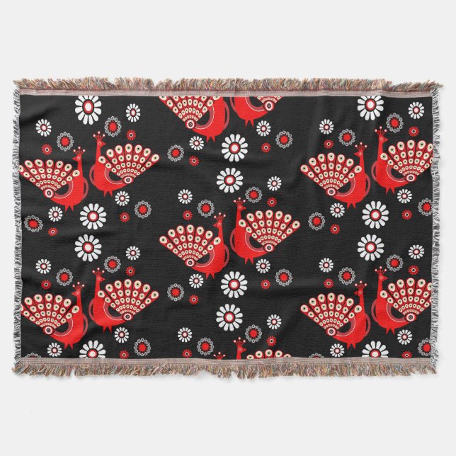 Fasaner Peacock Art Filt (Framsidan)