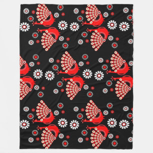 Fasaner Peacock Art Fleecefilt