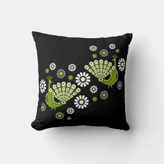 Fasaner Peacock Art Kudde (Framsida)