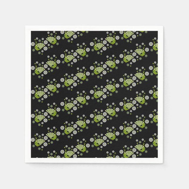 Fasaner Peacock Art Pappersservett (Framsidan)