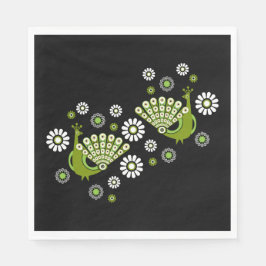 Fasaner Peacock Art Pappersservett