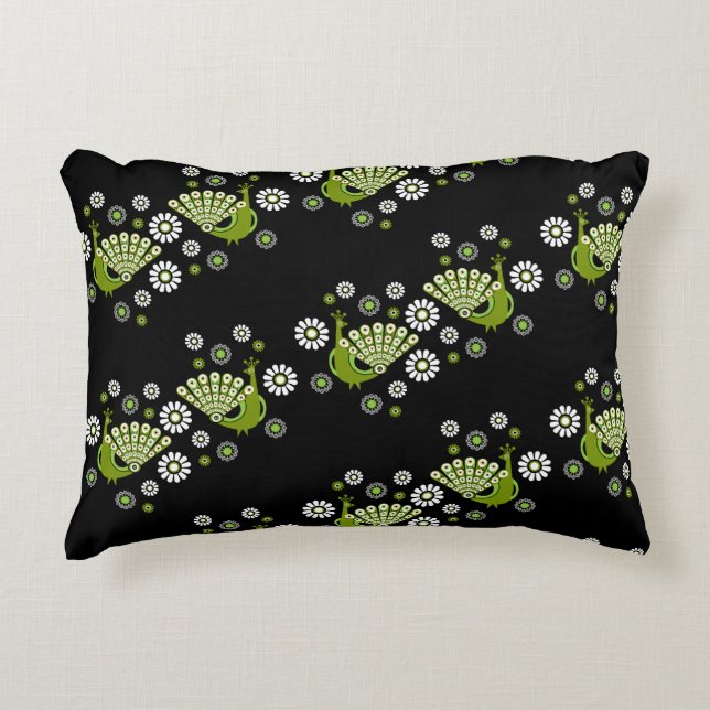 Fasaner Peacock Art Prydnadskudde (Framsidan)