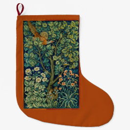 Fasanfågel i ett träd (av William Morris) Stor Julstrumpa