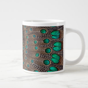 Fasanfjäder Fraktal design Jumbo Mugg