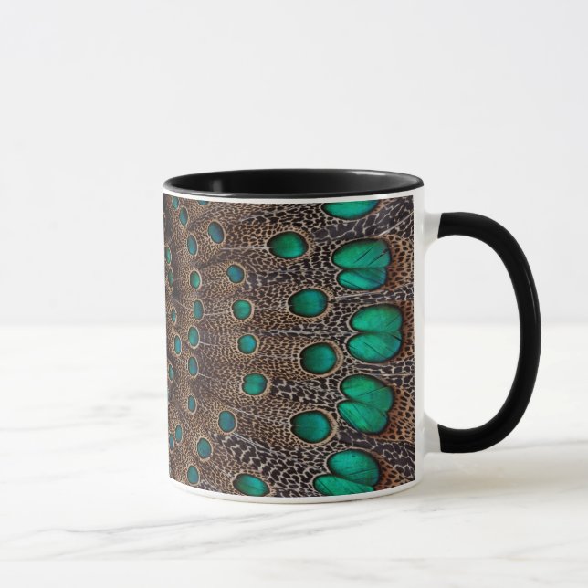 Fasanfjäder Fraktal design Mugg (Höger)