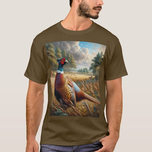 Fasanjakt Herrbrun T-Shirt (Framsida)