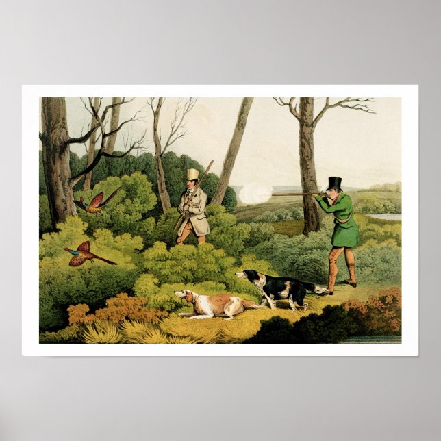 "Fasasant Shooting", pub. från Thomas McLean, 1820 Poster (Framsidan)