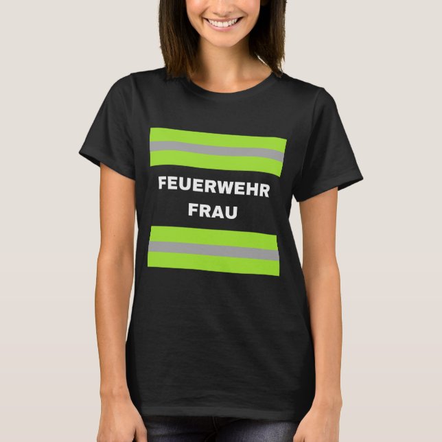 Fasching Kostüm Kinder Feuerwehr Frau Karneval T Shirt (Framsida)