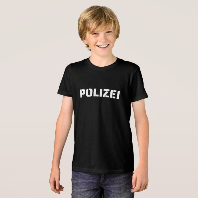 Fasching polis kostym barn polis karneval t shirt (Framsida Full)