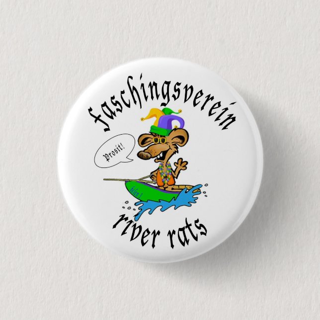 Faschingsverein flodråtta knapp (Framsida)