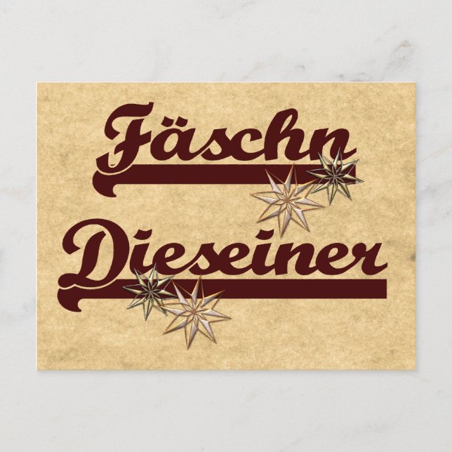 Fäschn Dieseiner Vykort (Framsida)