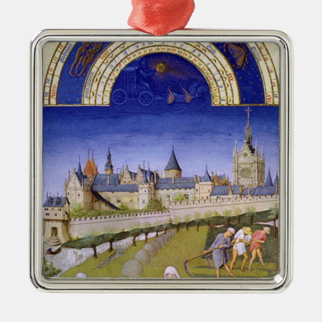 Fascimile av Juni: Slåtter Julgransprydnad Metall (Framsidan)