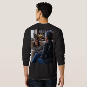 Fascination med ankor herr svart sweatshirt baksid