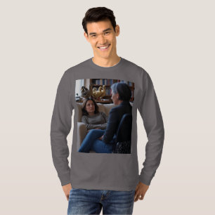 Fascination med ankor män grå långärmad skjorta t shirt
