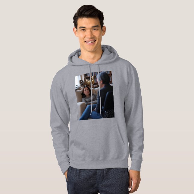 Fascination med Ankor manar grått-hostad svettskjo Hoodie (Hel framsida)