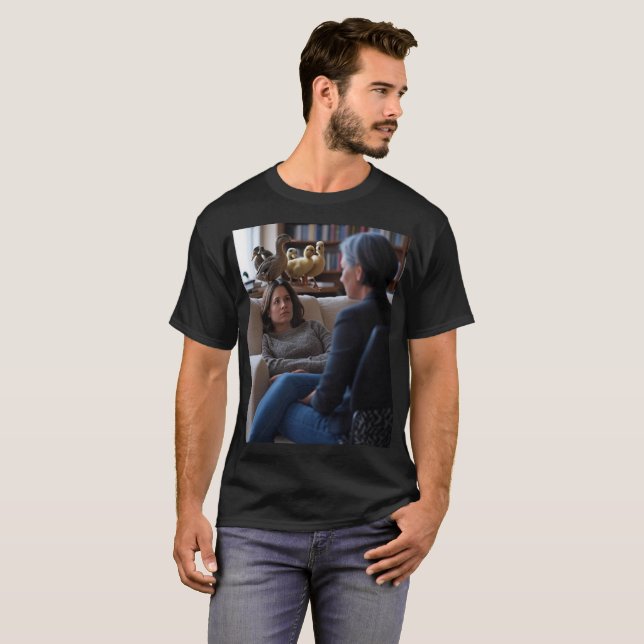 Fascination With Ducks herr svart T-shirt (Hel framsida)