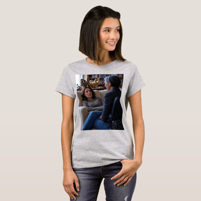 Fascination With Ducks kvinnor grå T-shirt (Hel framsida)