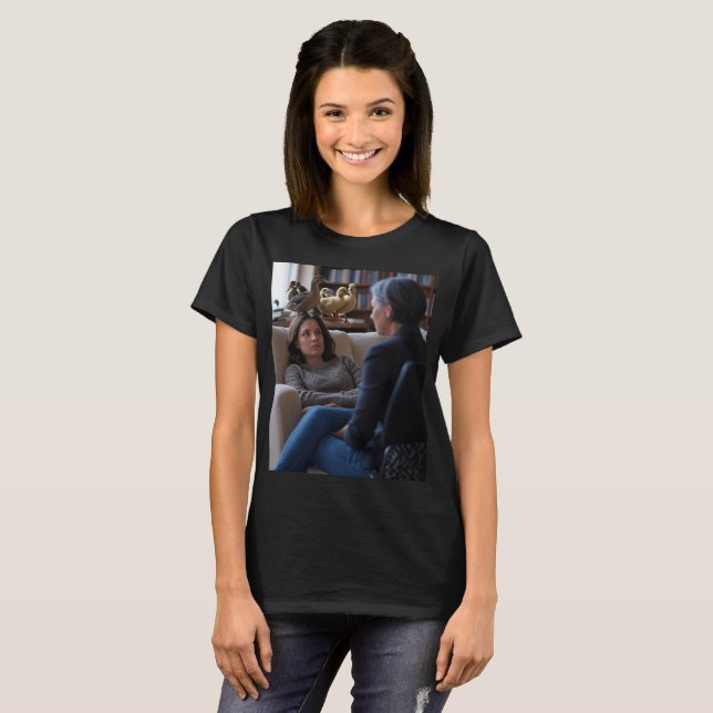Fascination With Ducks kvinnor svart T-shirt (Hel framsida)