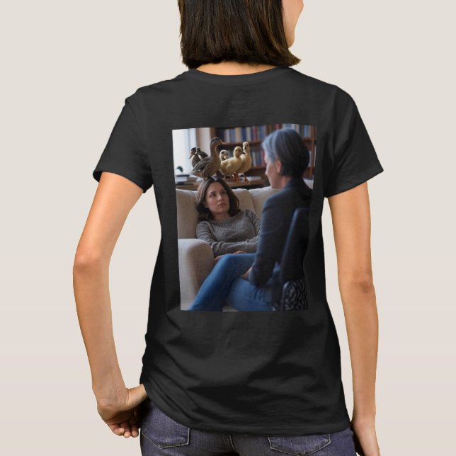 Fascination With Ducks kvinnor svart T-shirt baksi (Baksida)