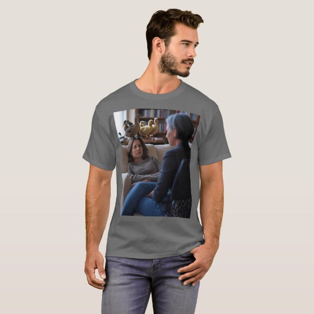 Fascination With Ducks män grå T-shirt (Hel framsida)