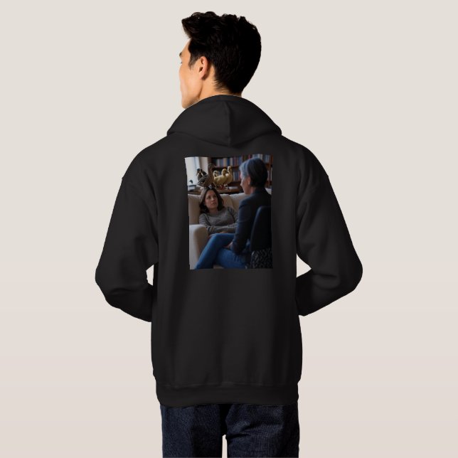 Fascination With Ducks män svart hoodie baksida (Hel baksida)