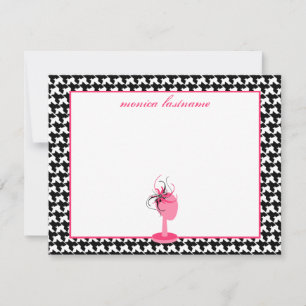 Fascinator & Hat Stad Houndstooth Flat Notecards Anteckningskort