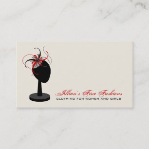 Fascinator Hat-stand Clothing Store Boutique Visitkort