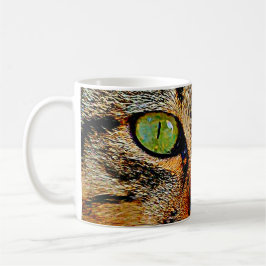 Fascinerande grönt synad katt kaffemugg