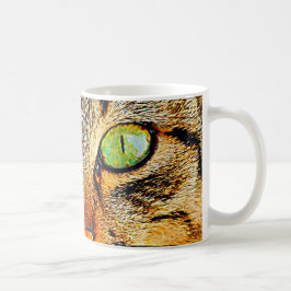 Fascinerande grönt synad katt kaffemugg