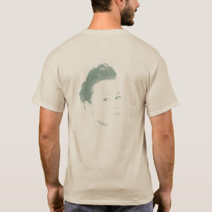 Fascinerande Grönt Toned Woman Ansikte T Shirt