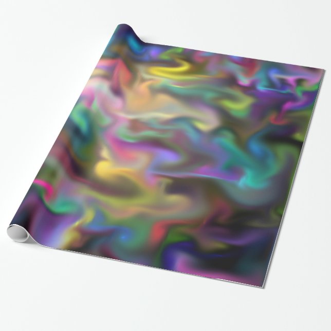 fascinerande vätskeinslagning papper presentpapper (Utrullad)