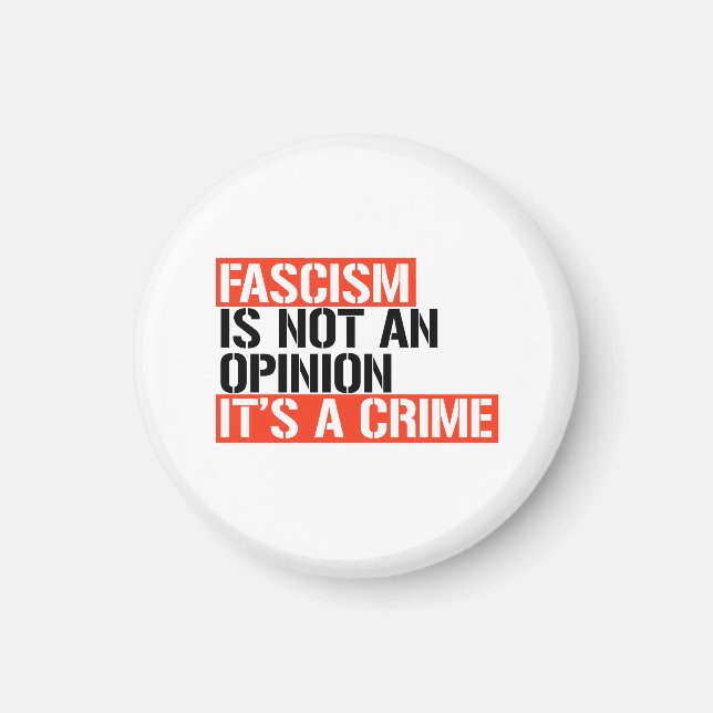 Fascism är ingen åsikt magnet (Framsidan)