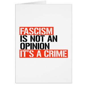 Fascism är ingen åsikt OBS kort