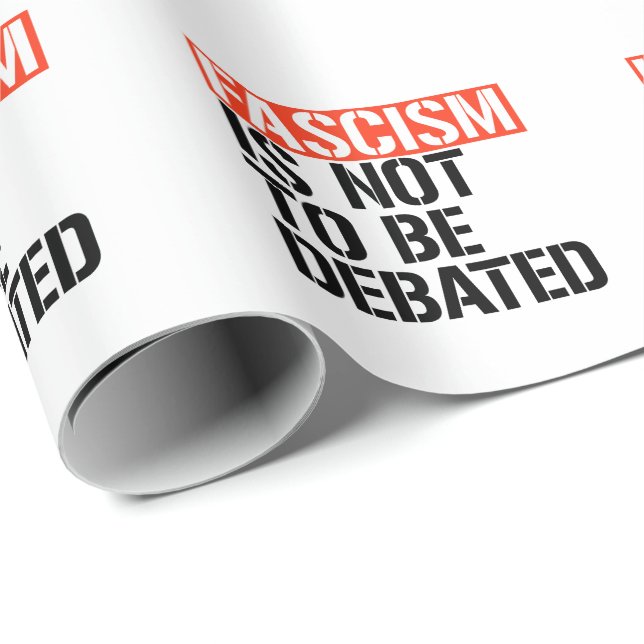 Fascism ska inte debatteras presentpapper (Rullad Hörn)