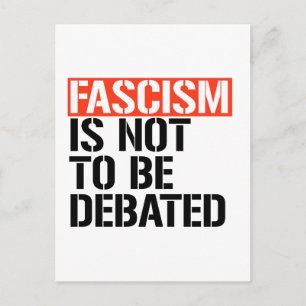 Fascism ska inte diskuteras vykort