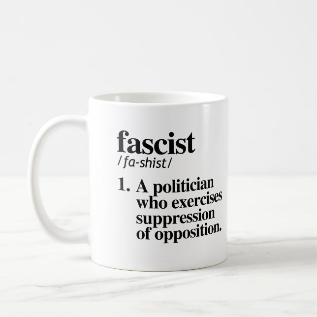 Fascist definition kaffemugg (Vänster)