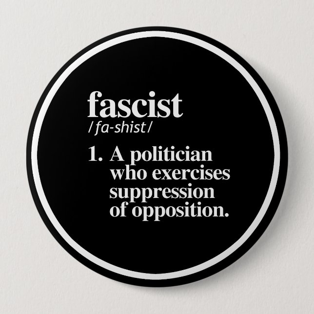 Fascistdefinition - en politikar som övar su knapp (Framsida)