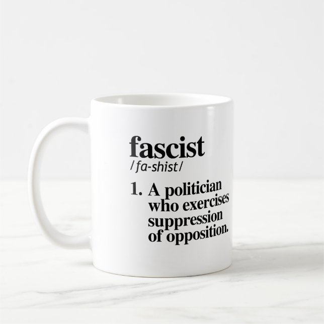 Fascistisk definition kaffemugg (Vänster)