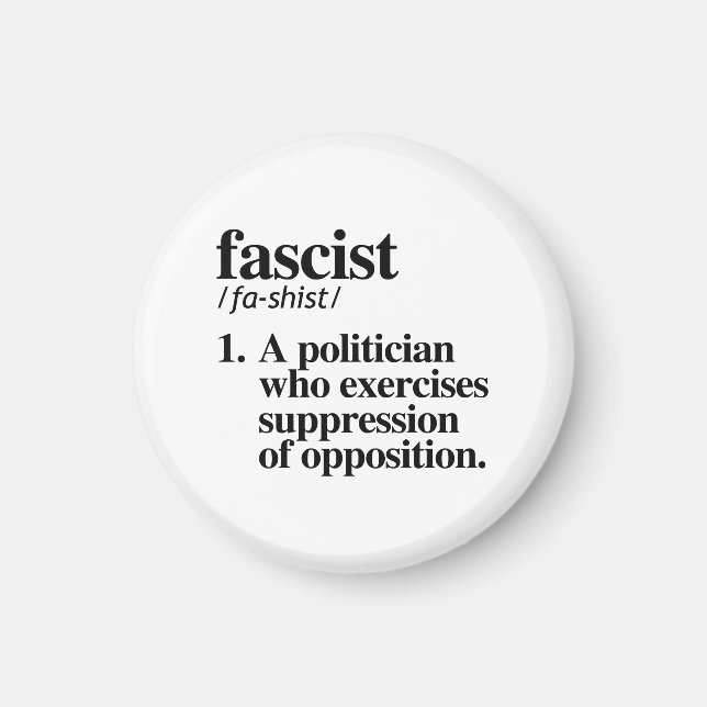 Fascistisk definition magnet (Framsidan)