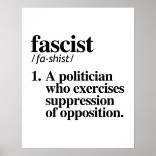 Fascistisk definition poster