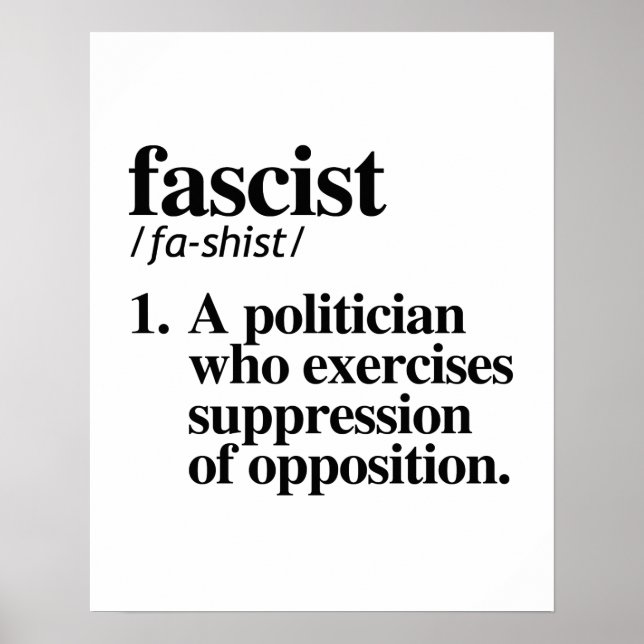 Fascistisk definition poster (Framsidan)