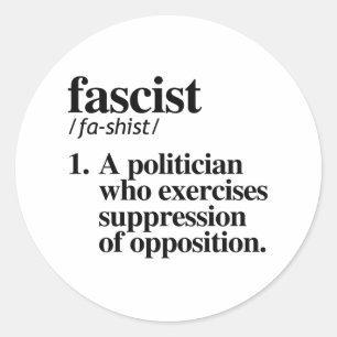 Fascistisk definition runt klistermärke