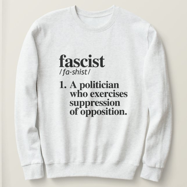 Fascistisk definition t shirt (Design framsida)