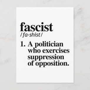 Fascistisk definition vykort