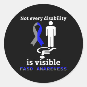 Fasd Awareness Fetal Alcohol Sptrum Disorder Sup Runt Klistermärke