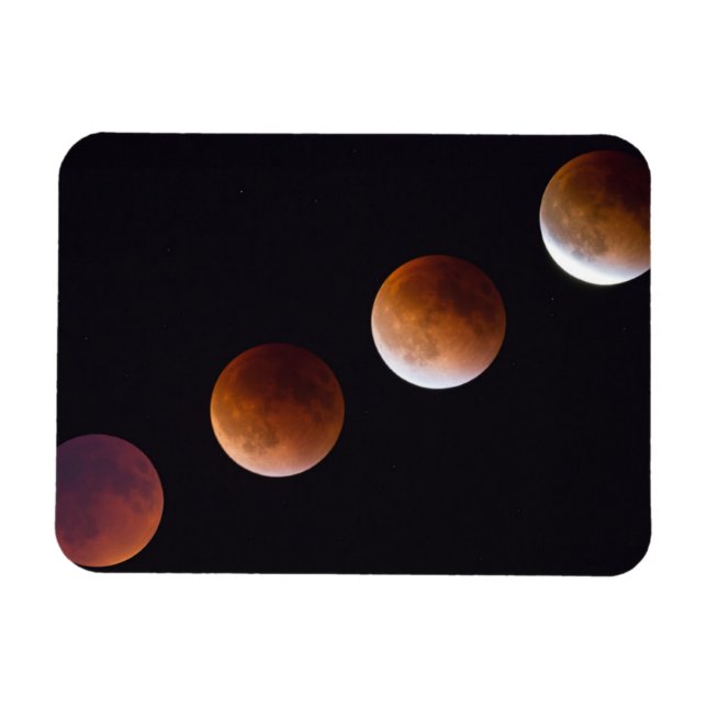 Faser av totalt Lunar Eclipse | Seattle Magnet (Horisontell)