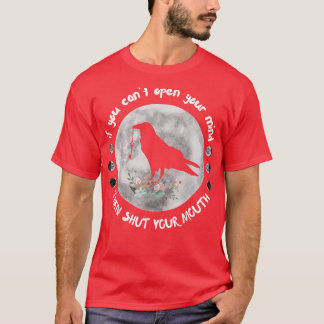 Faser vid Måne Öppna din mind Raven Wicca Tatt T Shirt