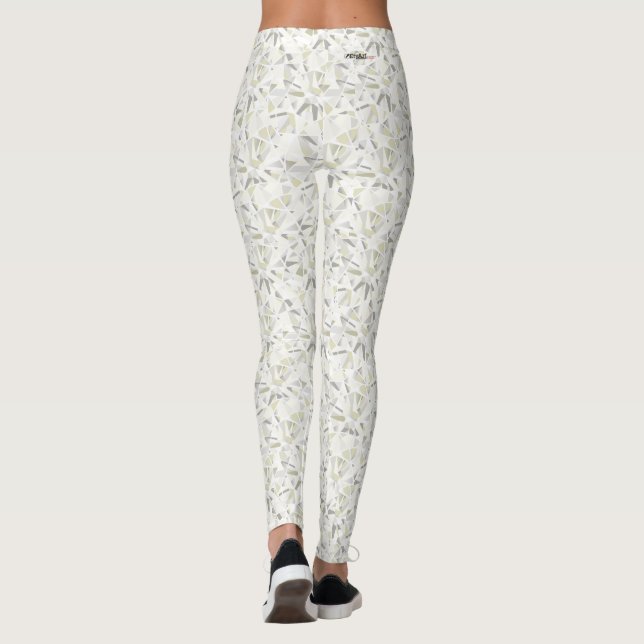 Fasetterar designdamasker leggings (Baksida)