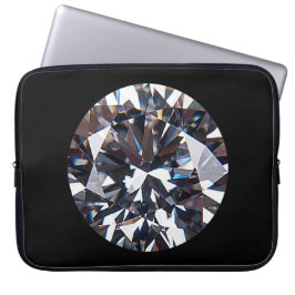 Fasettslipad Elegant Diamant Ädelsten Laptop Fodral