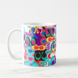fashion abstract floral design kaffemugg